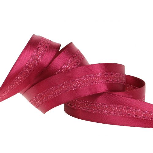 Floristik24 Nastro regalo per la decorazione con motivo a strisce Erika 25mm 20m