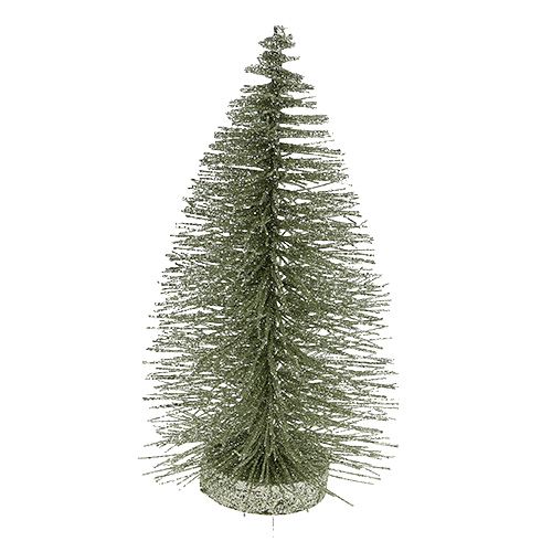 Floristik24 Albero decorativo con glitter argento 22cm