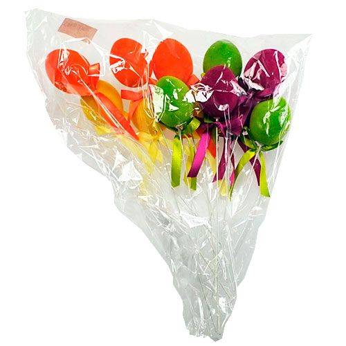 Floristik24 Uova decorative con filo floccato colorato 6 cm 12 pezzi