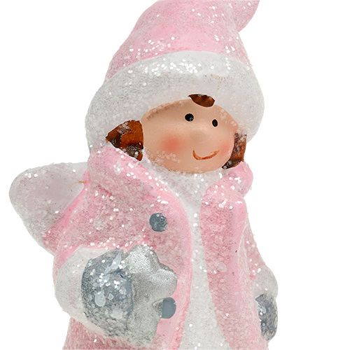 Floristik24 Figura da decorare angelo ragazza rosa chiaro 11cm 2 pezzi