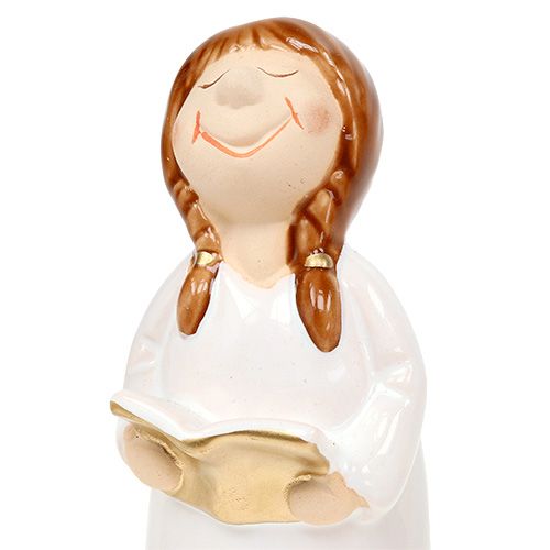 Floristik24 Coro per bambini Figura da decorare 11-12,5 cm bianco 6 pezzi