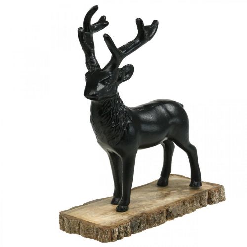 Deco Deer Deco Renna Metallo Legno Nero H25cm