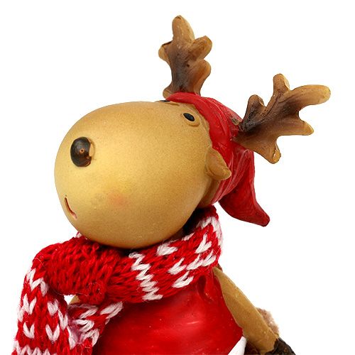 Floristik24 Renna Figura da decorare con sciarpa 15 cm marrone 4 pezzi