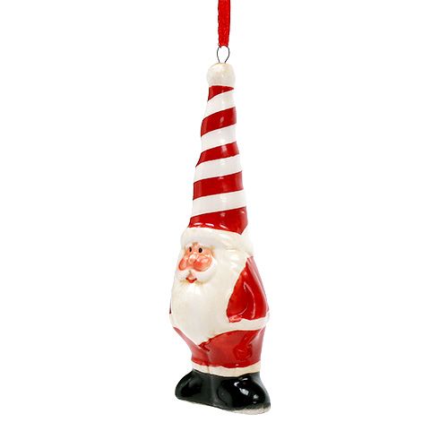Floristik24 Figura decorativa di Babbo Natale in ceramica Babbo Natale da appendere 11 cm 1 pezzo