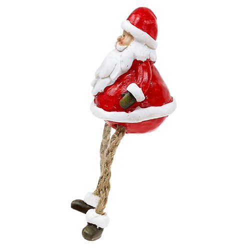 Floristik24 Figura decorativa Babbo Natale seduto 6,5 cm L10 cm 4 pezzi