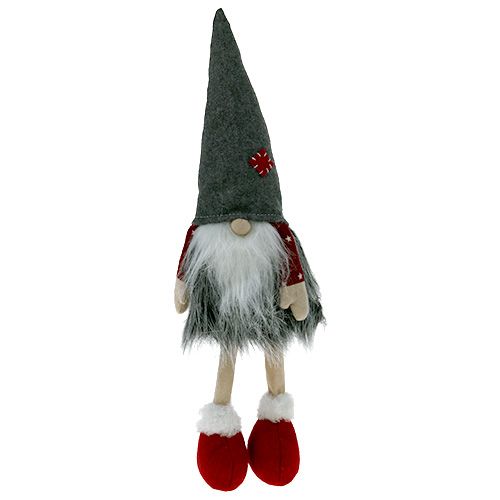Floristik24 Figura da decorare piccolo uomo 37cm rosso-grigio