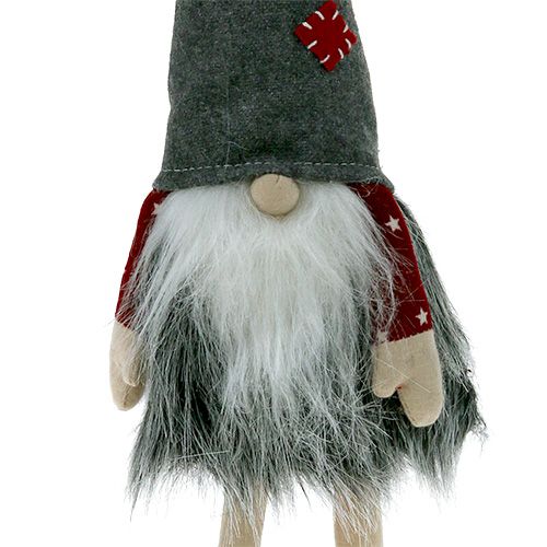 Floristik24 Figura da decorare piccolo uomo 37cm rosso-grigio