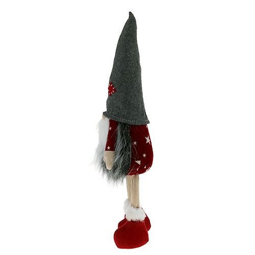 Floristik24 Figura da decorare piccolo uomo 37cm rosso-grigio
