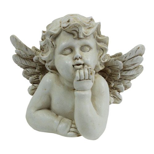 Floristik24 Figura da decorare angelo che sogna crema 20 cm