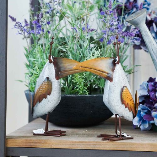 Floristik24 Figura decorativa, uccello in metallo, corvo, decorazione in metallo 43 cm