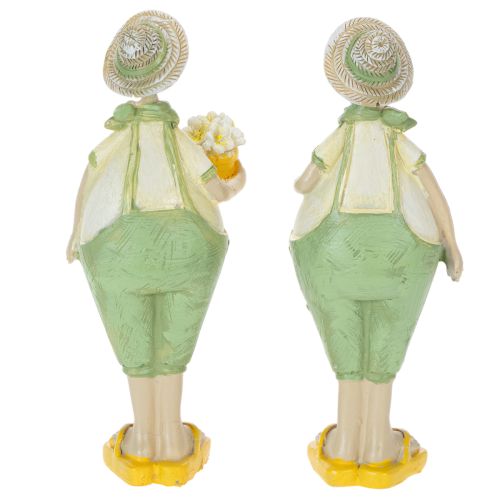 Statuette decorative da giardiniere, decorazione da tavola, estate, verde/giallo, 16,5 x 5,5 cm, 2 pezzi | Floristik24.it