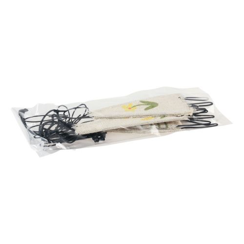 Floristik24 Figure decorative Appendiabiti per conigli in metallo nero naturale 19 cm 4 pz
