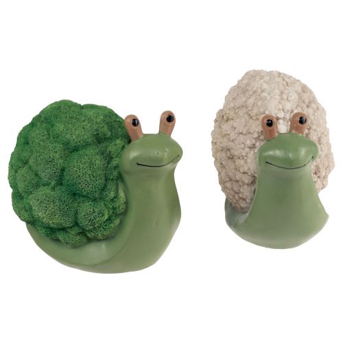 Prodotto Figure decorative decorazione lumache verde bianco 7,5x11,5x10,5 cm