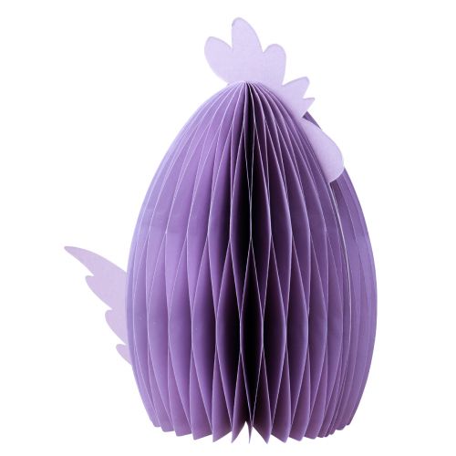 Prodotto Figure decorative pollo a nido d'ape giallo verde viola 18,5x12x20 cm 3 pezzi