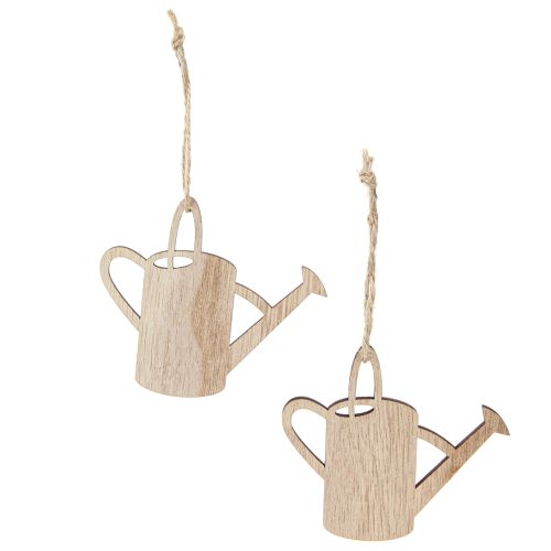 Prodotto Appendiabiti decorativo annaffiatoio decorazione in legno verde naturale 8 cm 12 pz