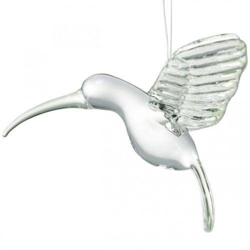 Floristik24 Colibrì decorativo, decorazione in vetro, uccello del paradiso, ciondolo in vetro, uccello decorativo
