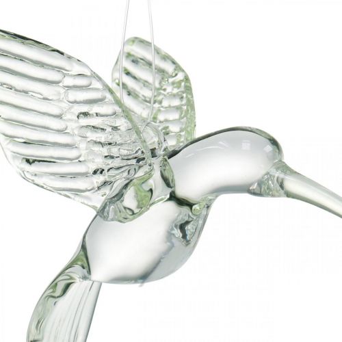 Floristik24 Colibrì decorativo, decorazione in vetro, uccello del paradiso, ciondolo in vetro, uccello decorativo