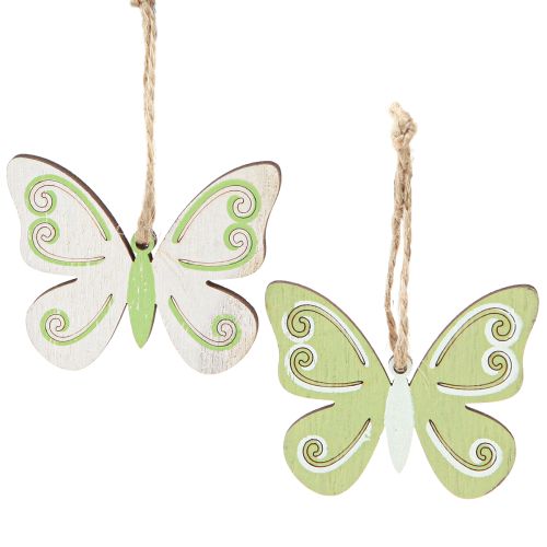 Prodotto Appendino decorativo decorazione farfalla legno verde naturale 5×6cm 12 pz