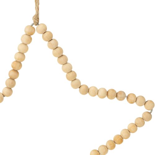 Prodotto Addobbi natalizie Perline legno Cuore abete e stella 20cm 3pz