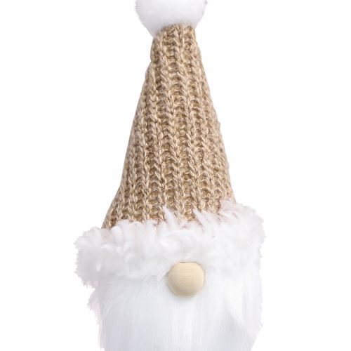 Prodotto Appendiabiti decorativo Gnomo natalizio bianco marrone H11cm 3 pz
