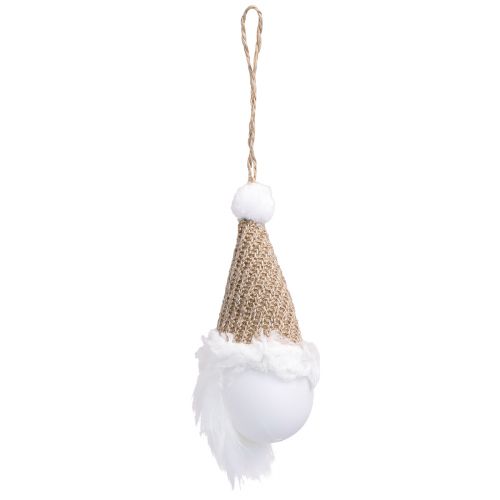 Prodotto Appendiabiti decorativo Gnomo natalizio bianco marrone H11cm 3 pz