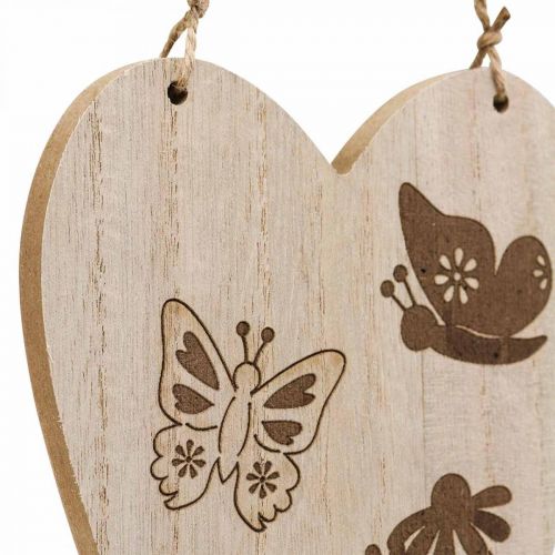 Deco appendiabiti in legno deco cuore farfalla deco 13,5x20 cm 6 pezzi