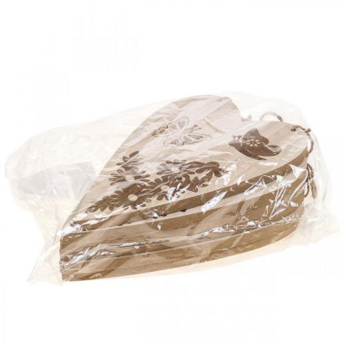 Prodotto Deco appendiabiti in legno deco cuore farfalla deco 13,5x20 cm 6 pezzi
