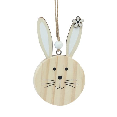 Prodotto Appendiabiti decorativo testa di coniglio in legno oro bianco naturale 10,5 cm 8 pezzi