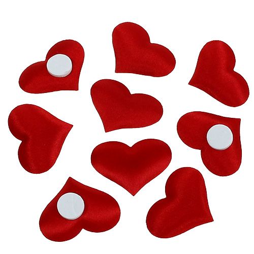 Cuori decorativi rossi 27mm x 32mm 100p