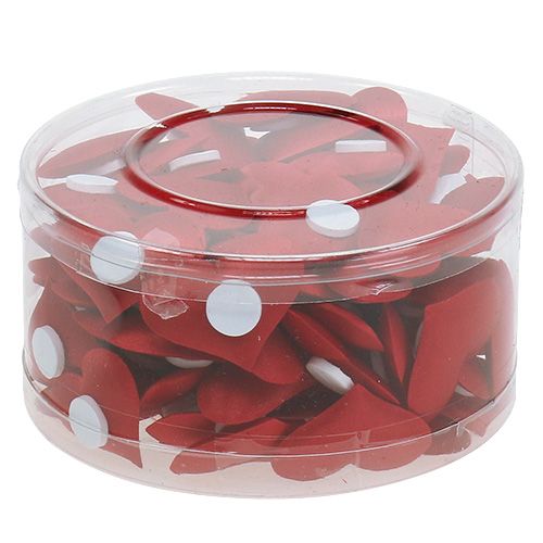 Floristik24 Cuori decorativi rossi 27mm x 32mm 100p