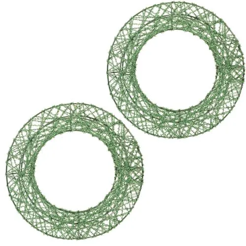 Ghirlanda decorativa in rete metallica verde per progetti fai da te, 19 cm, 2 pezzi acquistare | Floristik24.it