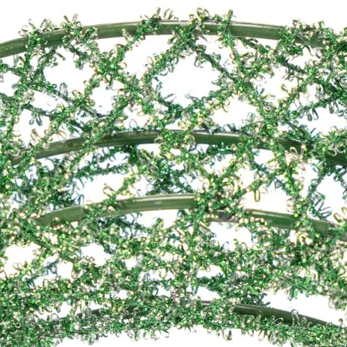 Ghirlanda decorativa in rete metallica verde per progetti fai da te, 19 cm, 2 pezzi | Floristik24.it