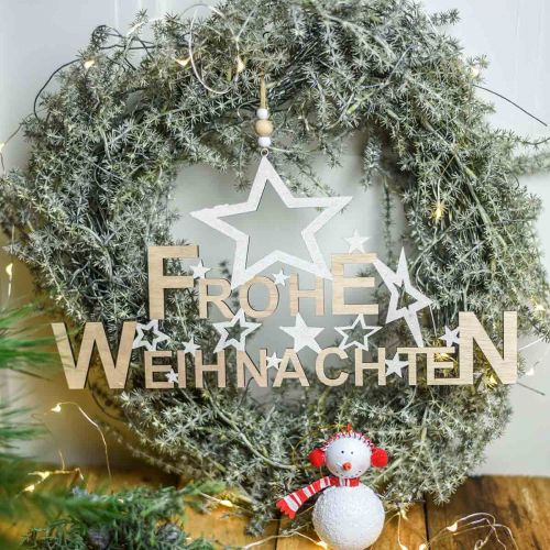 Prodotto Ghirlanda decorativa di larice Ghirlanda di aghi artificiali innevata bianco grigio Ø32cm