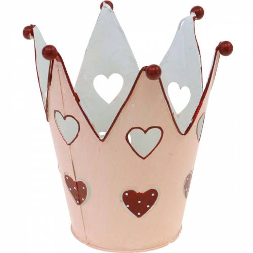 Prodotto Corona decorativa, lanterna in metallo, fioriera per San Valentino, decorazione in metallo con un cuore