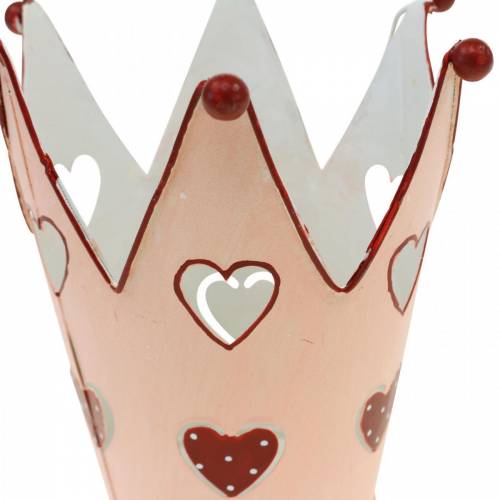 Prodotto Corona decorativa, lanterna in metallo, fioriera per San Valentino, decorazione in metallo con un cuore