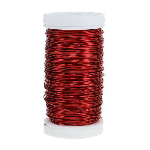 Floristik24 Filo Smaltato Deco Rosso Ø0.50mm 50m 100g