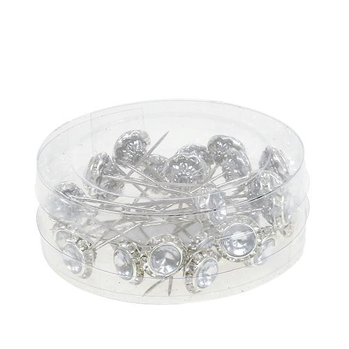 Floristik24 Aghi decorativi ago diamantato Ø14mm L6cm 24 pz