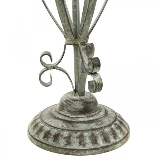Floristik24 Porta ghirlande in metallo effetto anticato, decorazione da tavola shabby chic H51cm