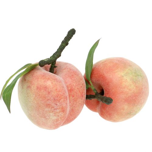 Floristik24 Deco frutta rosa pesca Ø8cm L10cm 4pz