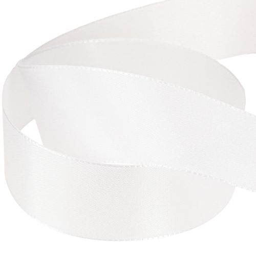 Prodotto Nastro decorativo regalo in poliestere bianco 40 mm 50 m