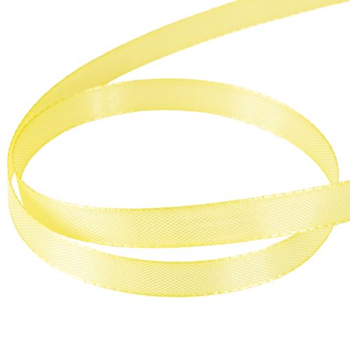 Prodotto Nastro decorativo in taffetà, nastro regalo giallo chiaro 10 mm 50 m