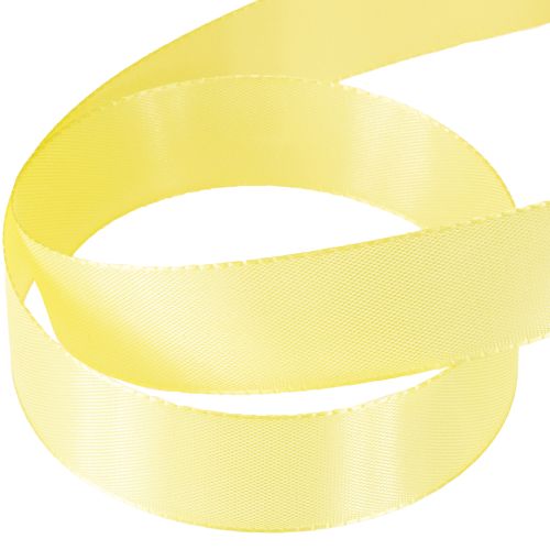 Prodotto Nastro decorativo in taffetà, nastro regalo giallo chiaro 25 mm 50 m