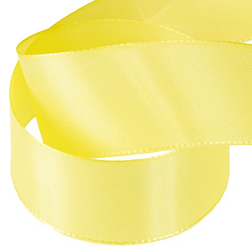 Prodotto Nastro decorativo in taffetà, nastro regalo giallo chiaro 40 mm 50 m