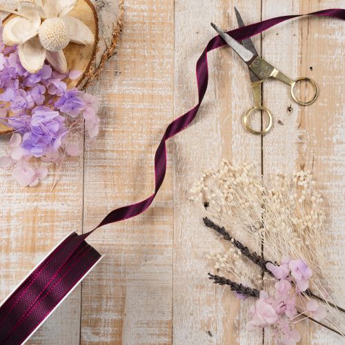 Nastro decorativo, stretto, in taffetà lucido, ideale per incartare regali, largo 10 mm e lungo 50 m. | Floristik24.it