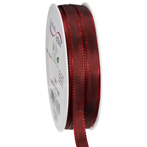 Nastro decorativo in taffetà, stretto, per confezioni regalo, largo 10 mm, lungo 50 m.