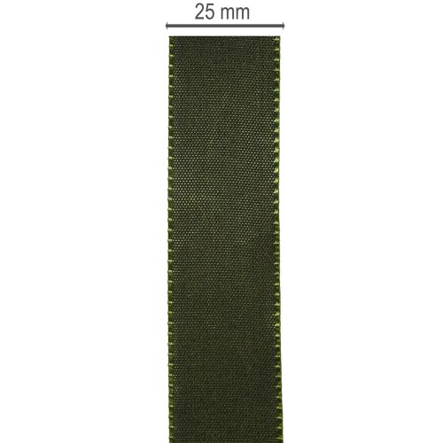 Nastro decorativo, nastro in taffetà lucido per decorazioni, largo 25 mm, lungo 50 m. | Floristik24.it