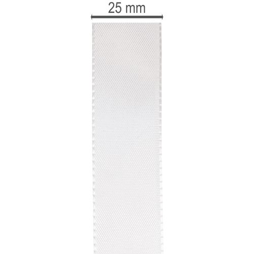 Nastro decorativo in taffetà, bianco, largo 25 mm, lungo 50 m. | Floristik24.it