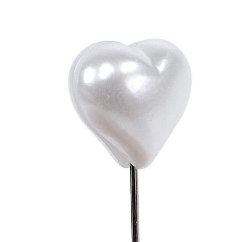 Floristik24 Ago decorativo cuore bianco 1,5 cm 36 pezzi