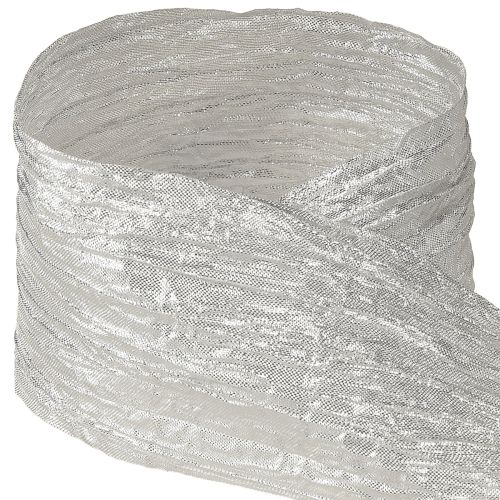 Prodotto Nastro decorativo nastro regalo nastro da tavolo argento chiaro 75mm 15m
