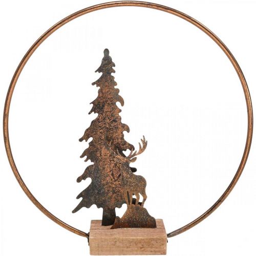 Floristik24 Decorazione natalizia abete base in metallo legno Ø38cm